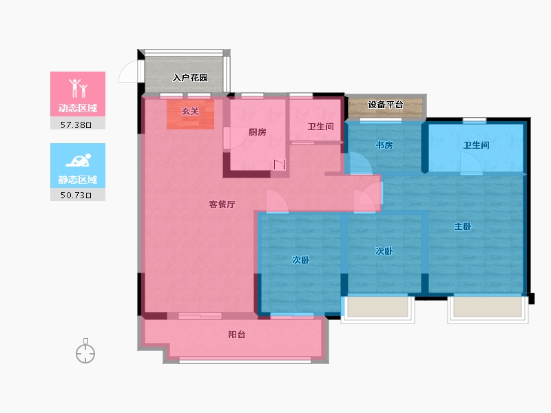 安徽省-蚌埠市-淮上万达-101.90-户型库-动静分区