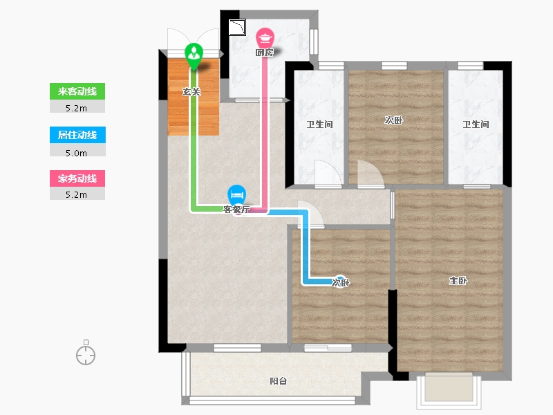 湖北省-武汉市-融侨方圆-87.61-户型库-动静线