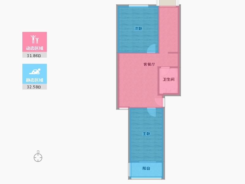 湖北省-武汉市-球场路40号-58.11-户型库-动静分区