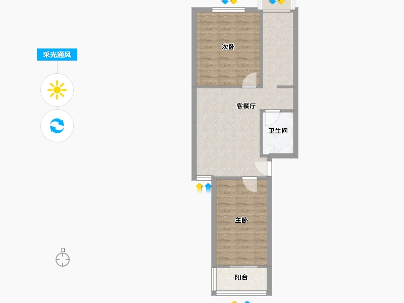 湖北省-武汉市-球场路40号-58.11-户型库-采光通风