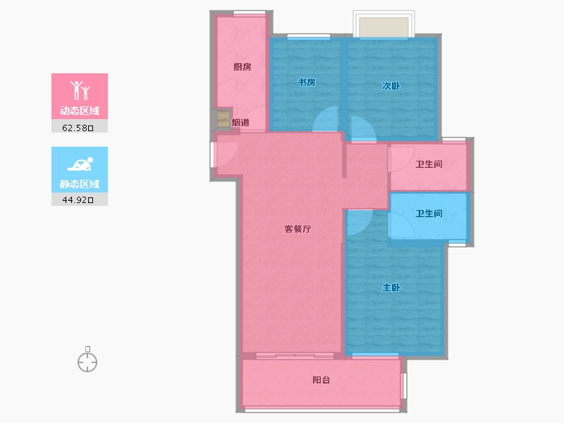 湖北省-武汉市-新力雅园-96.81-户型库-动静分区