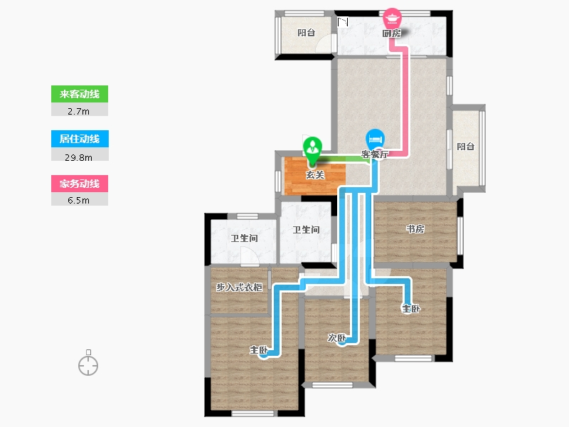 湖北省-武汉市-华发中城中央公园-114.13-户型库-动静线