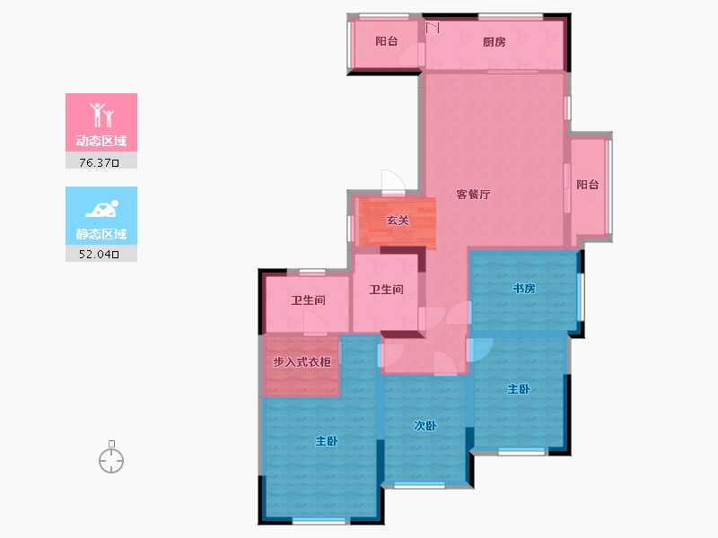 湖北省-武汉市-华发中城中央公园-114.13-户型库-动静分区