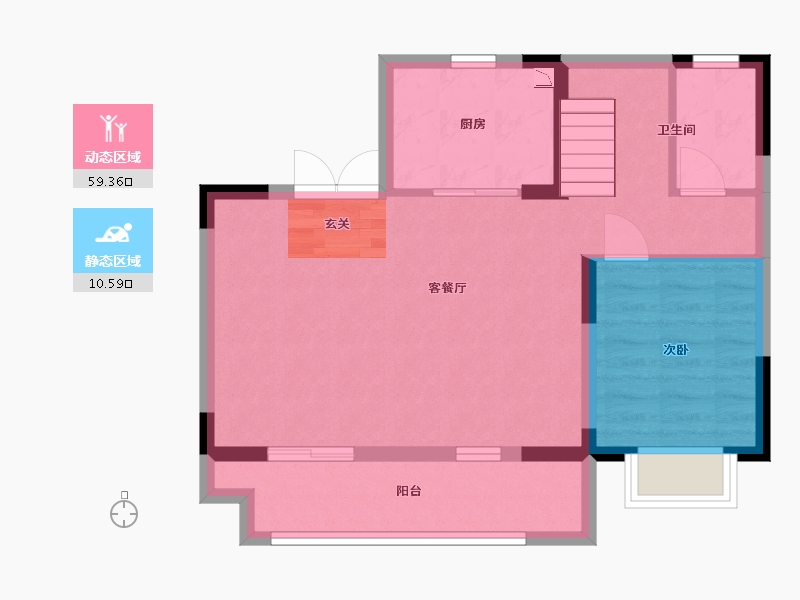 湖北省-武汉市-碧桂园十里春风-62.52-户型库-动静分区