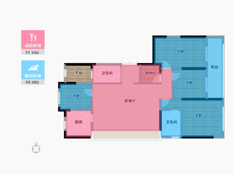 浙江省-绍兴市-花语江南-116.40-户型库-动静分区