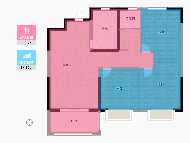 山东省-日照市-日广雅居-83.00-户型库-动静分区