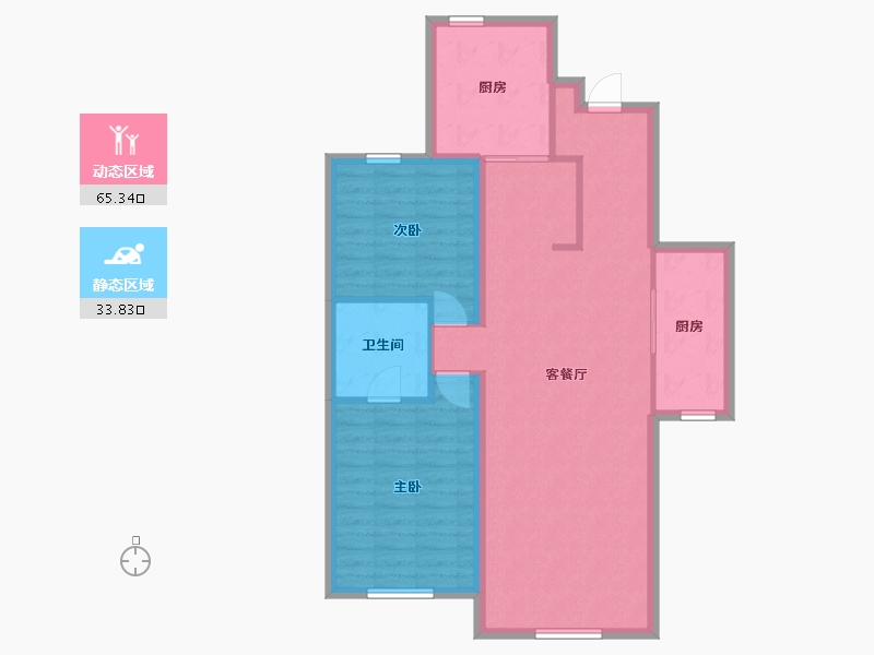 河北省-沧州市-孔雀城-89.80-户型库-动静分区