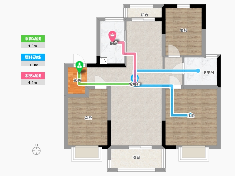 江苏省-南京市-中建熙元府-78.57-户型库-动静线