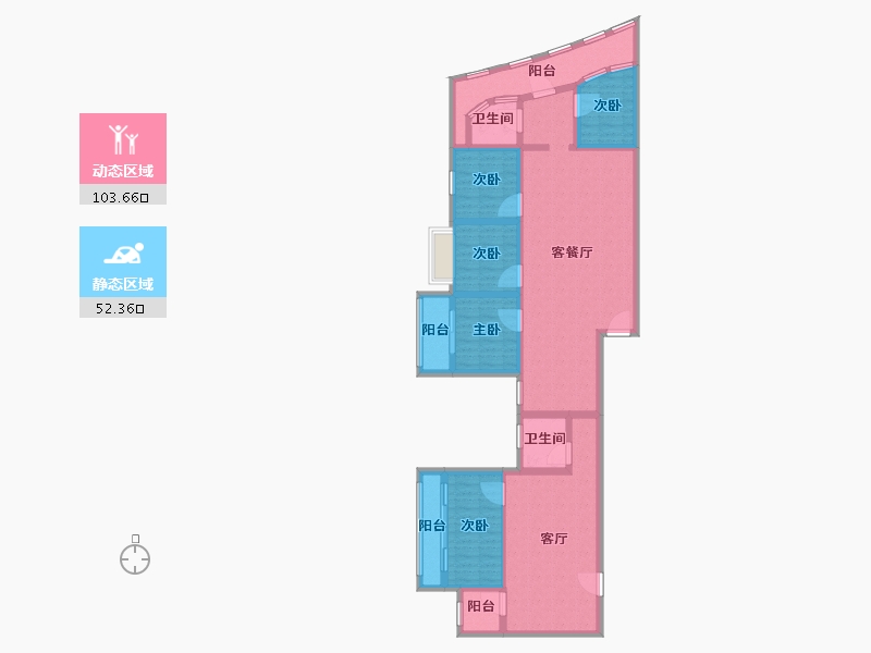 广东省-深圳市-海雅缤纷城 /C单元2503-138.12-户型库-动静分区