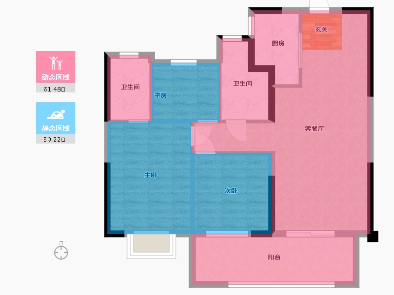 福建省-福州市-天俊华府-82.67-户型库-动静分区