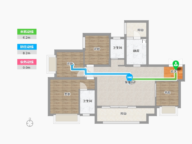 重庆-重庆市-保利中央��Z-97.22-户型库-动静线