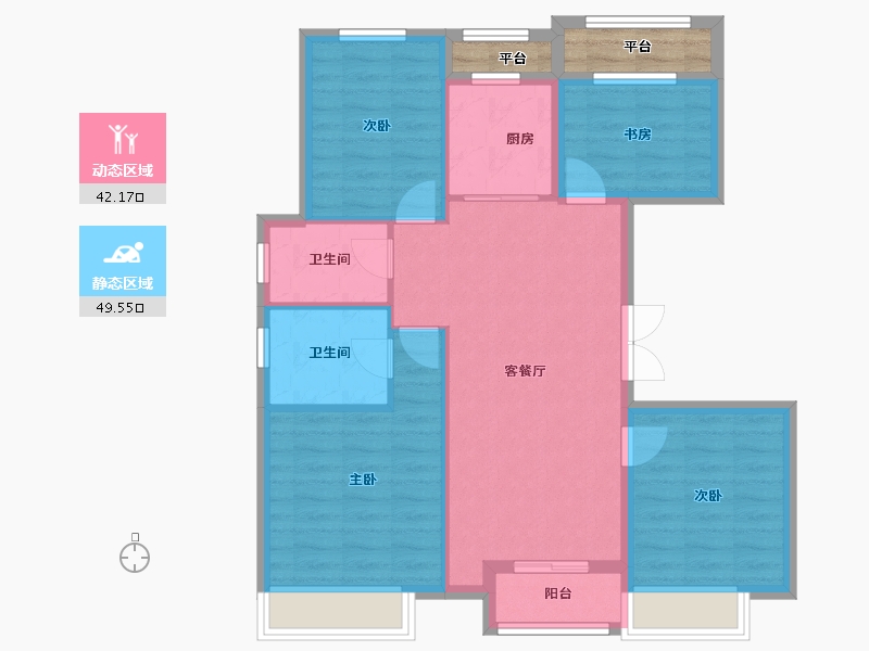 浙江省-湖州市-悦君府-86.54-户型库-动静分区