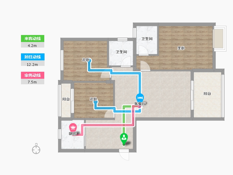 湖北省-武汉市-龙泉逸舍-91.02-户型库-动静线