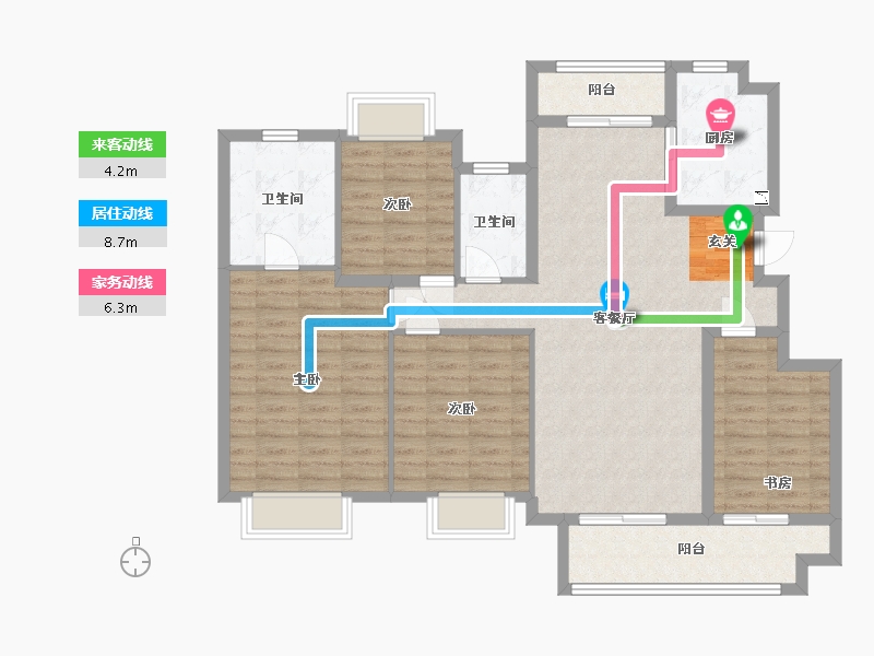 重庆-重庆市-重庆映月台-114.00-户型库-动静线