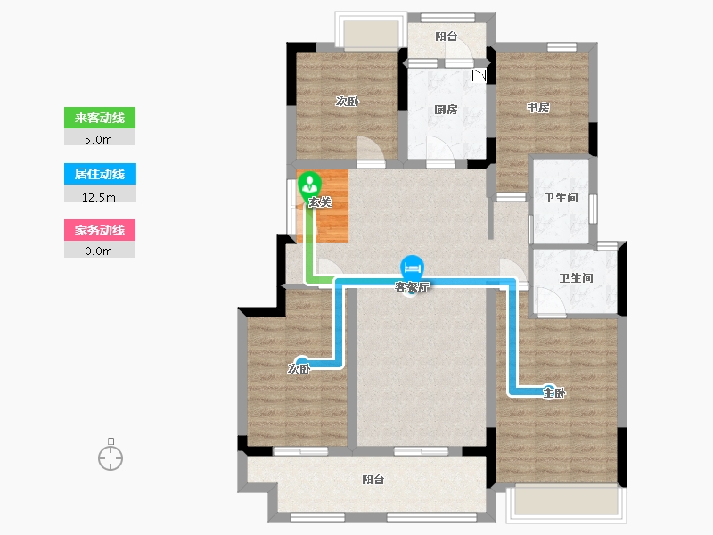 重庆-重庆市-远洋・合能・枫丹江屿-105.52-户型库-动静线