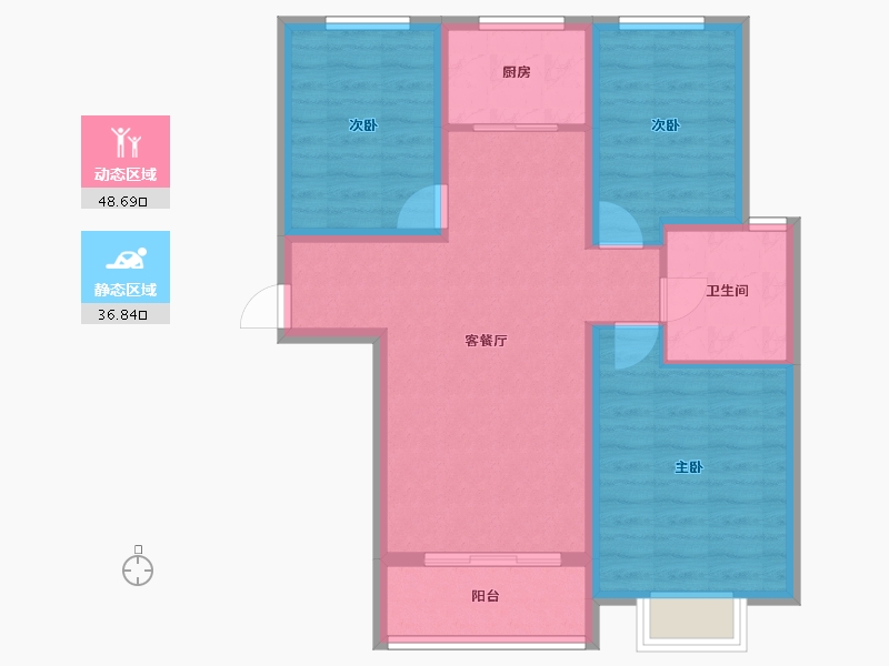 山西省-晋中市-雅园-76.27-户型库-动静分区