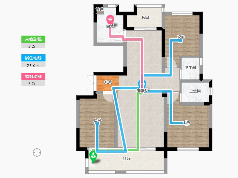 山东省-烟台市-高科荣境-93.99-户型库-动静线