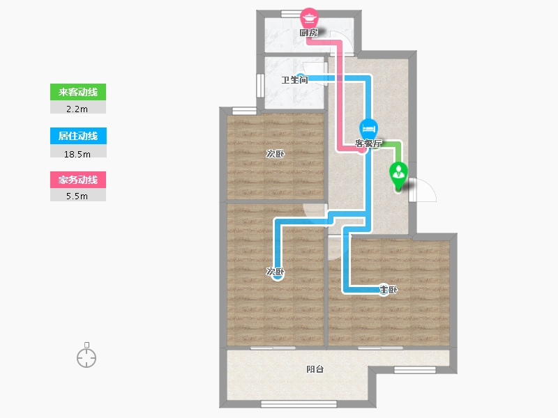 福建省-福州市-东福苑-71.74-户型库-动静线