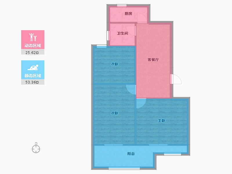 福建省-福州市-东福苑-71.74-户型库-动静分区