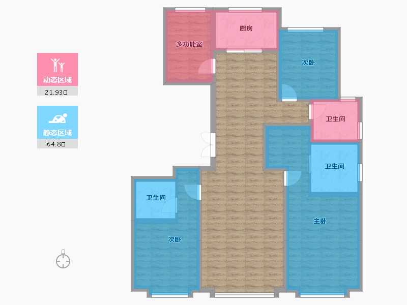 辽宁省-朝阳市-壹・亮马-122.26-户型库-动静分区