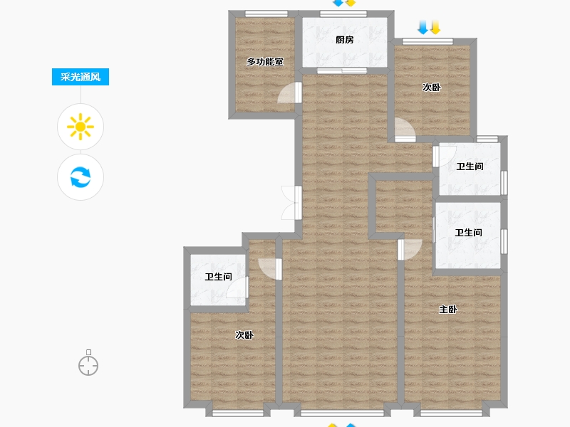 辽宁省-朝阳市-壹・亮马-122.26-户型库-采光通风