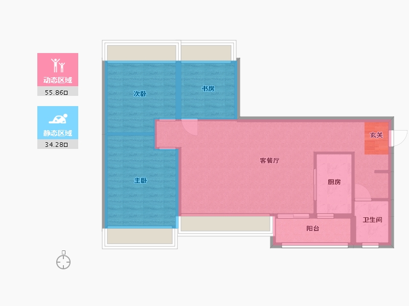 广东省-珠海市-洲际豪庭-81.06-户型库-动静分区