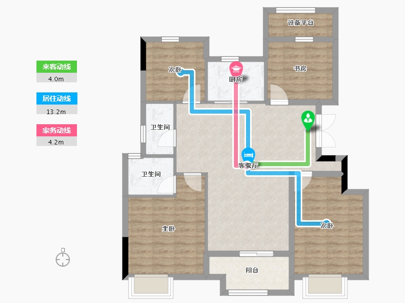 浙江省-湖州市-优优学府-91.97-户型库-动静线