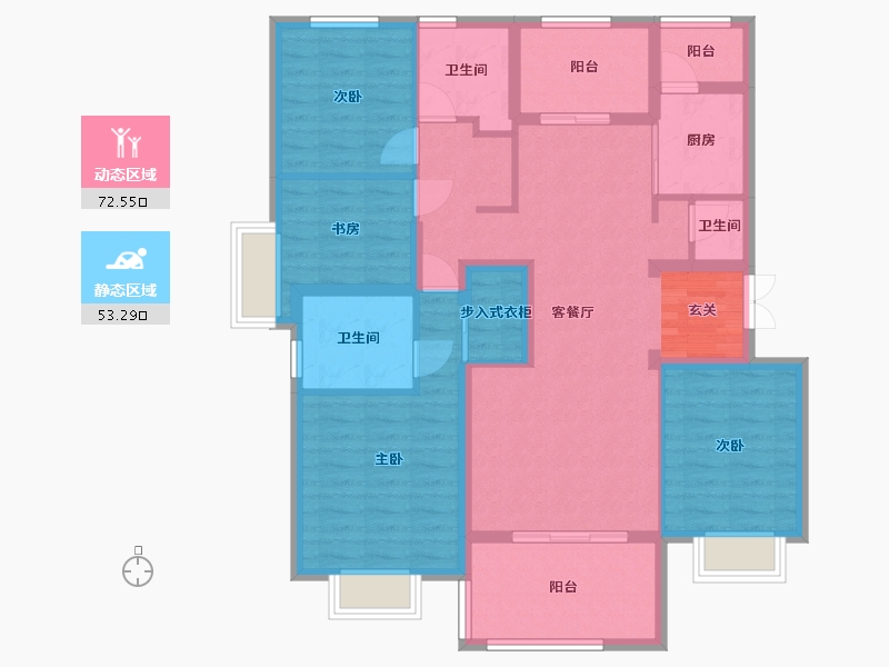 北京-北京市-京投发展・�Z悦府-111.72-户型库-动静分区