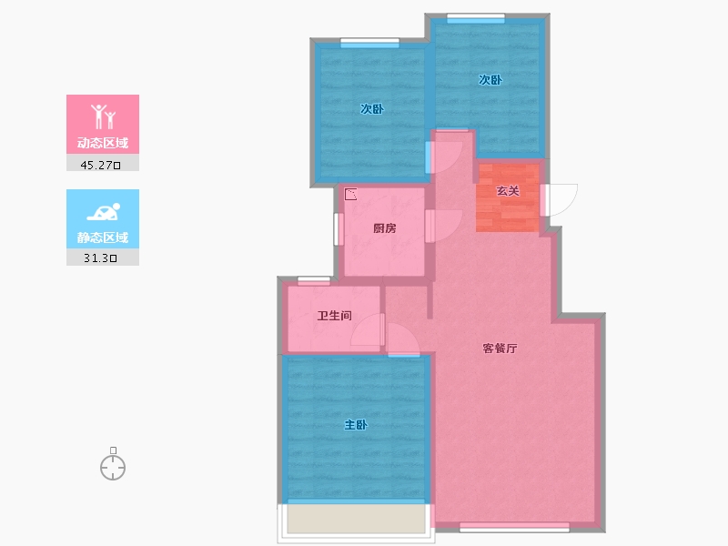 北京-北京市-中海首钢・长安云锦-67.90-户型库-动静分区