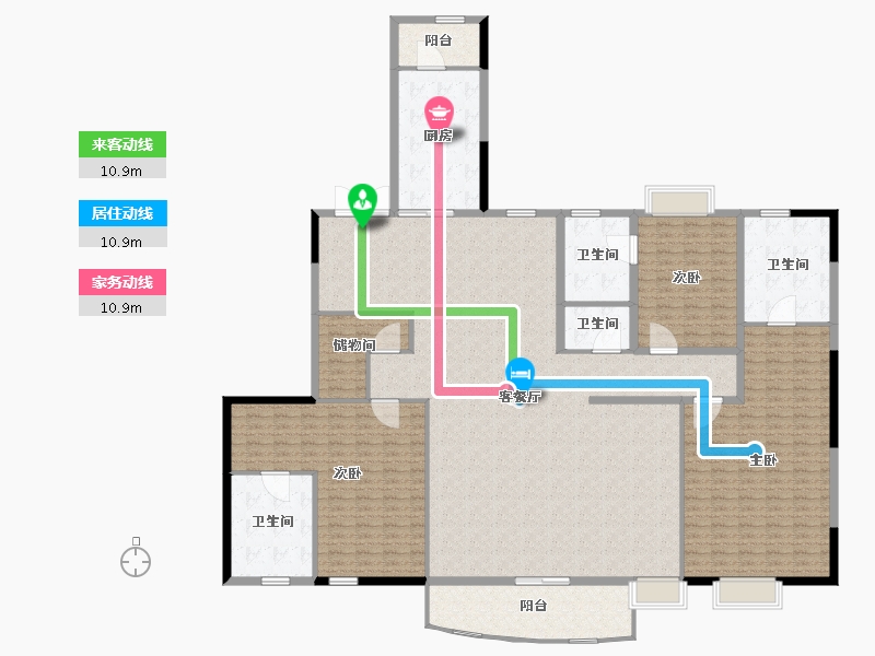 浙江省-宁波市-碧桂园云顶-260.00-户型库-动静线