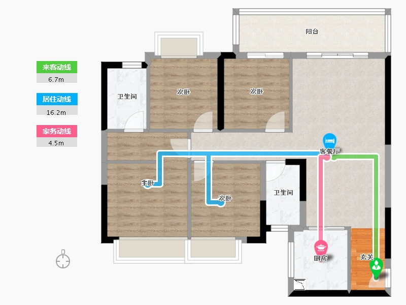 广西壮族自治区-钦州市-阳光城·翡丽湾-96.80-户型库-动静线