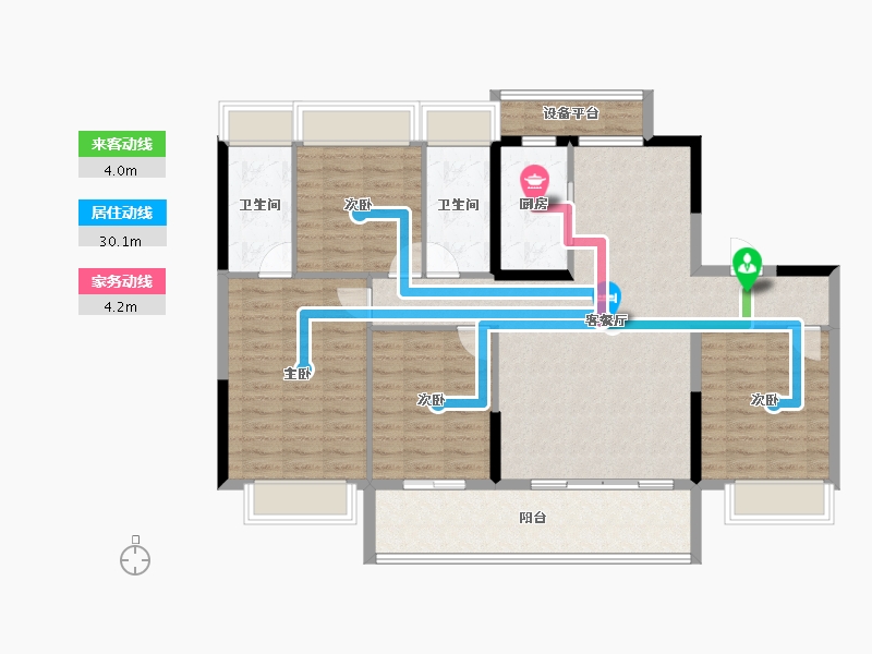 安徽省-宿州市-碧桂园中央公园-114.94-户型库-动静线