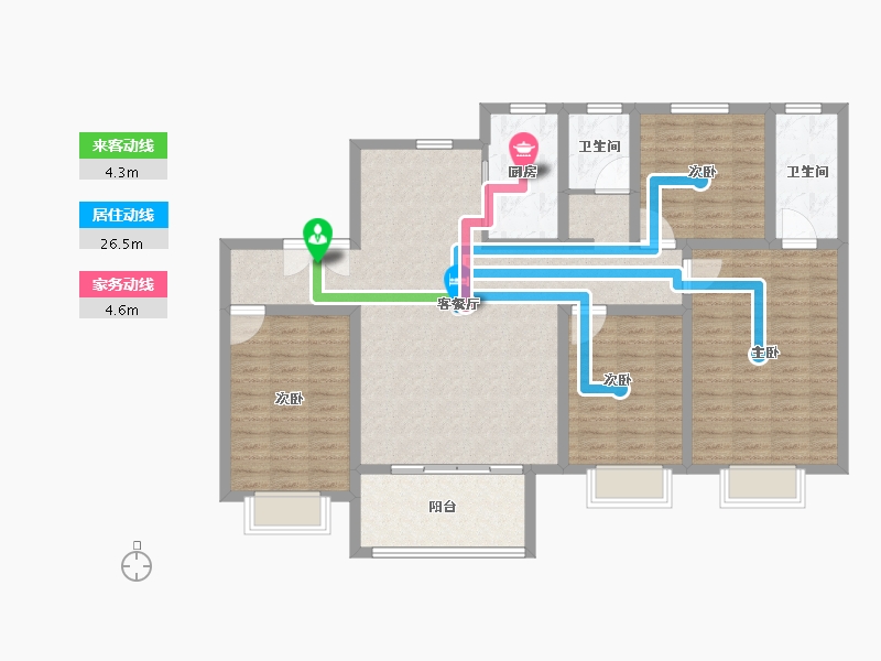 河南省-濮阳市-翡翠郡-125.01-户型库-动静线