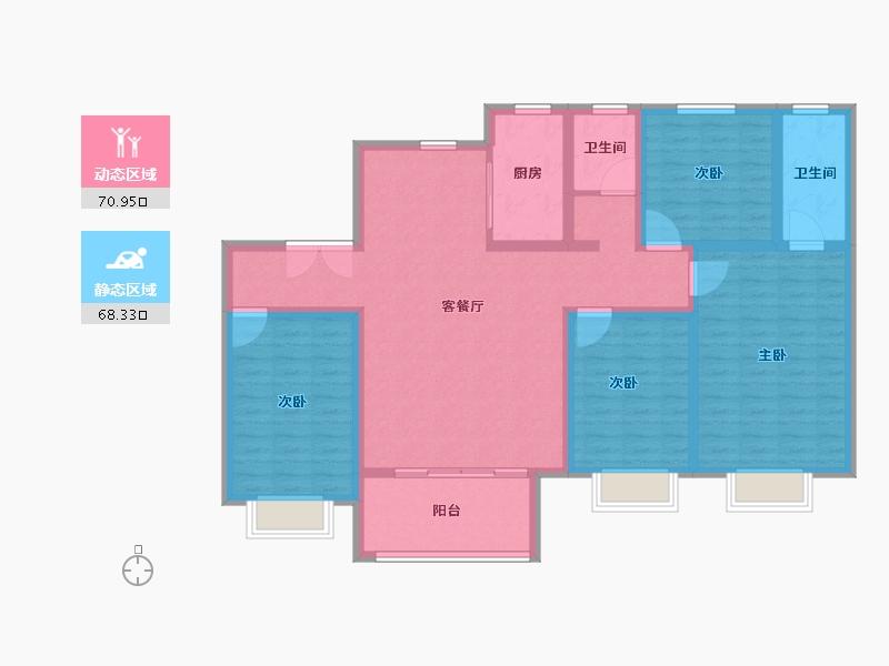 河南省-濮阳市-翡翠郡-125.01-户型库-动静分区