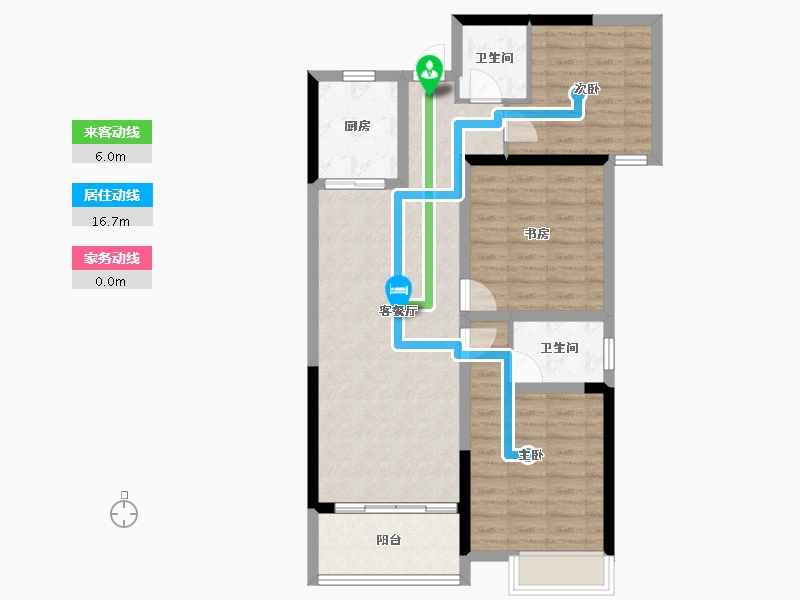 湖南省-岳阳市-城市广场-89.80-户型库-动静线