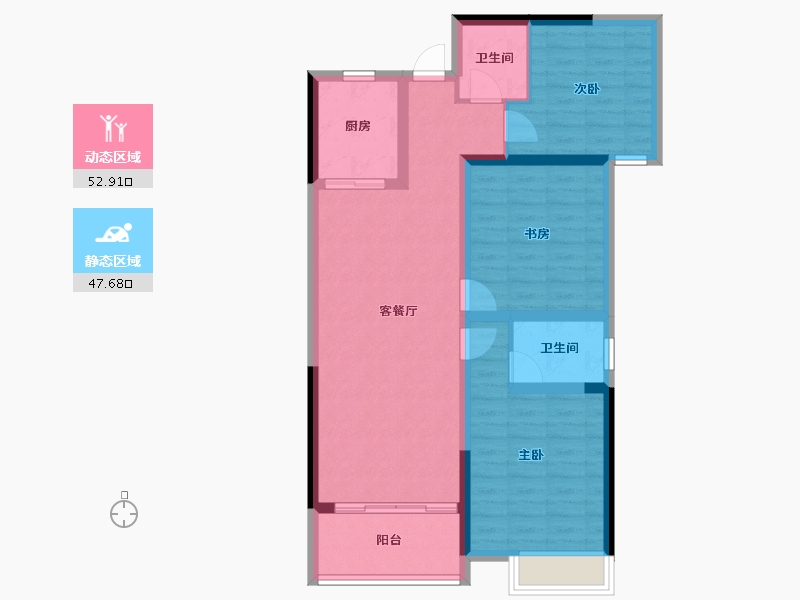 湖南省-岳阳市-城市广场-89.80-户型库-动静分区