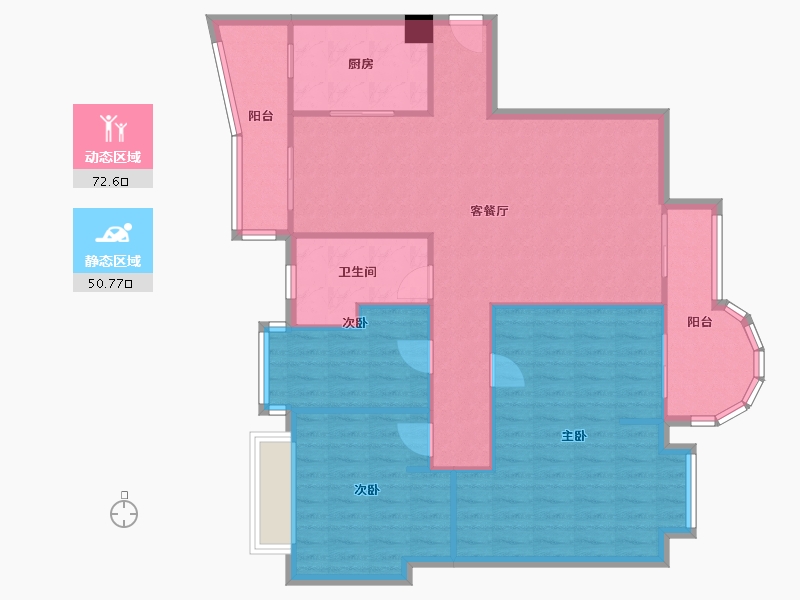 广东省-深圳市-风泽湖山庄-112.95-户型库-动静分区