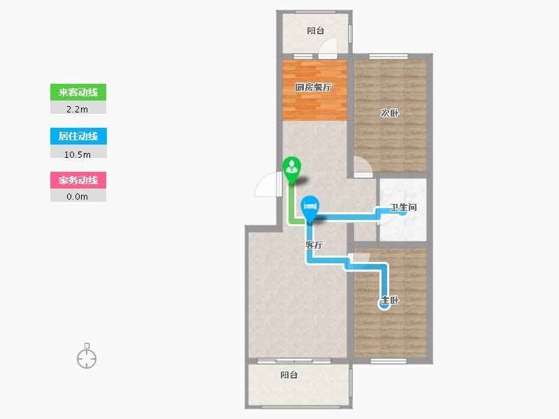 黑龙江省-哈尔滨市-北岸观江国际-86.00-户型库-动静线