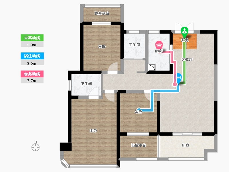 陕西省-宝鸡市-华夏中央公园-104.04-户型库-动静线