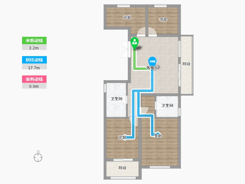 山东省-威海市-佳源名城-88.07-户型库-动静线