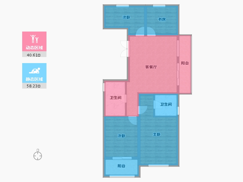 山东省-威海市-佳源名城-88.07-户型库-动静分区