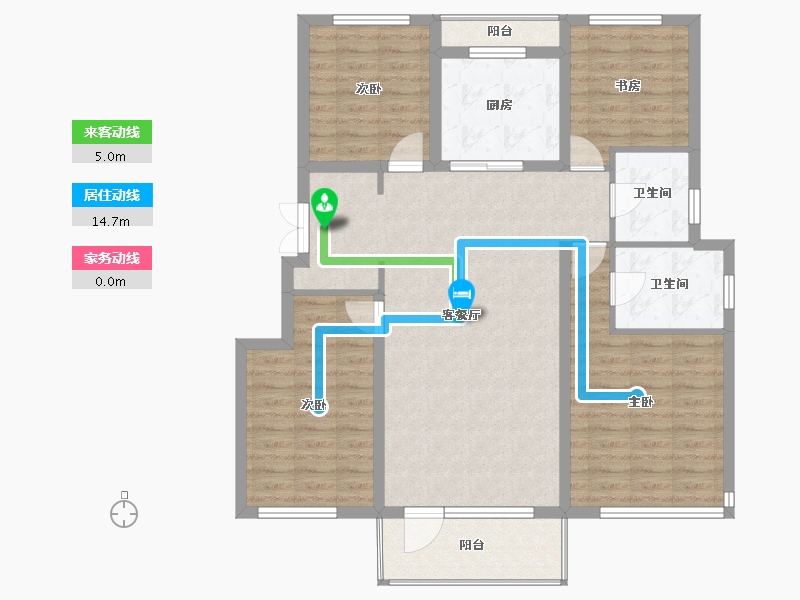 黑龙江省-哈尔滨市-华润置地・�f象府-108.97-户型库-动静线