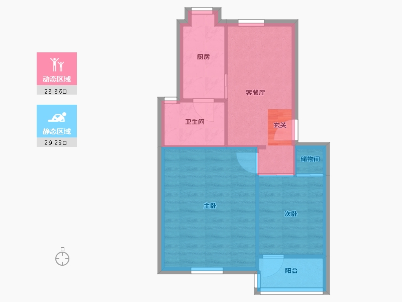 江苏省-南京市-西康路3号-47.13-户型库-动静分区