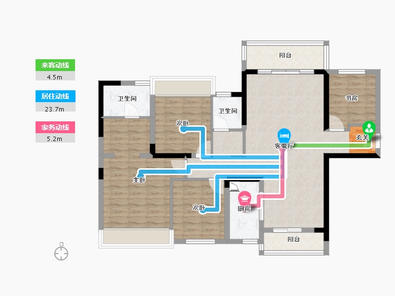 广东省-肇庆市-怀集玖龙湾-102.88-户型库-动静线