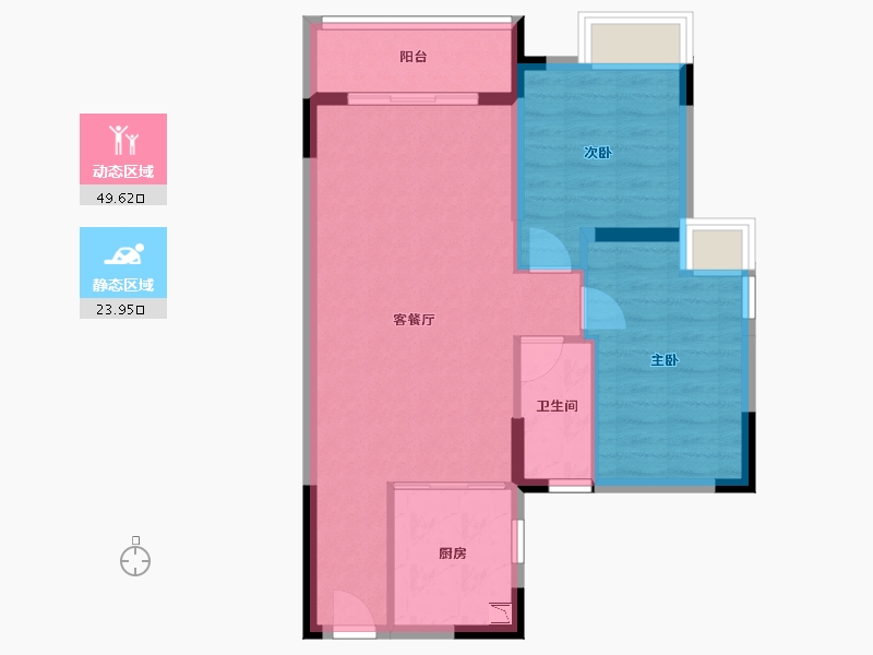 青海省-海南藏族自治州-海逸豪苑-66.10-户型库-动静分区