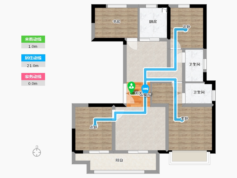 河南省-郑州市-锦艺四季城-85.15-户型库-动静线