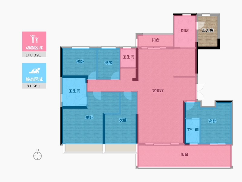 河南省-洛阳市-碧桂园-172.00-户型库-动静分区