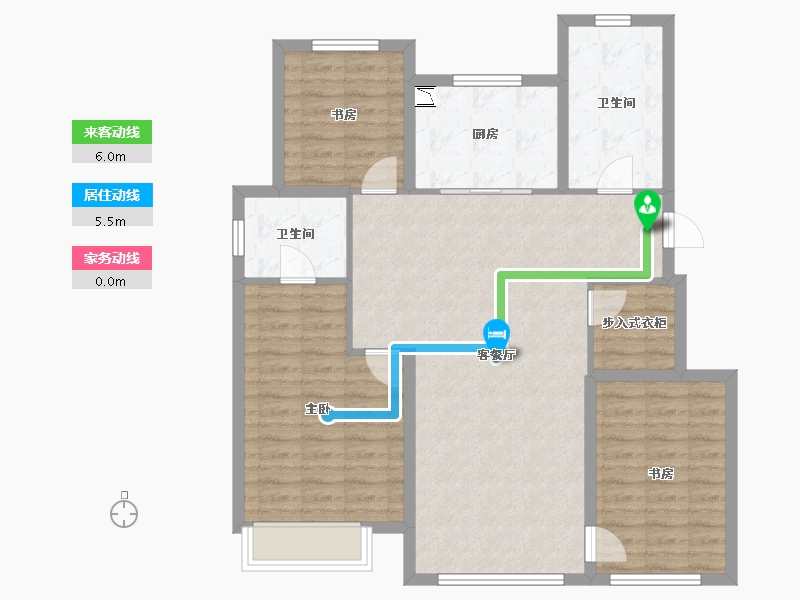 辽宁省-沈阳市-龙湖双珑原著-100.84-户型库-动静线