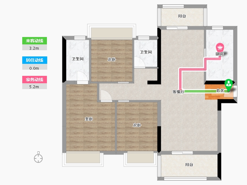 湖北省-仙桃市-沔阳・悦府-96.25-户型库-动静线