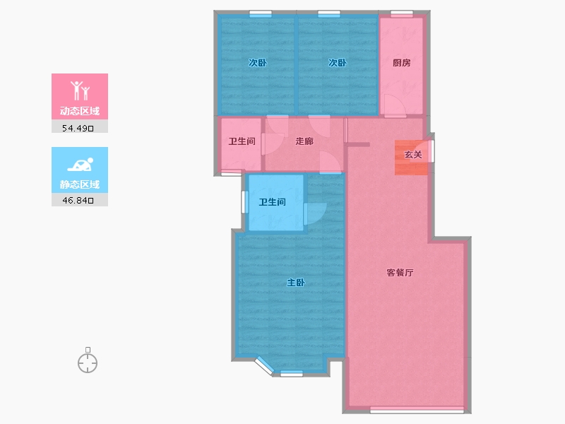 河北省-廊坊市-阿尔卡迪亚-92.71-户型库-动静分区